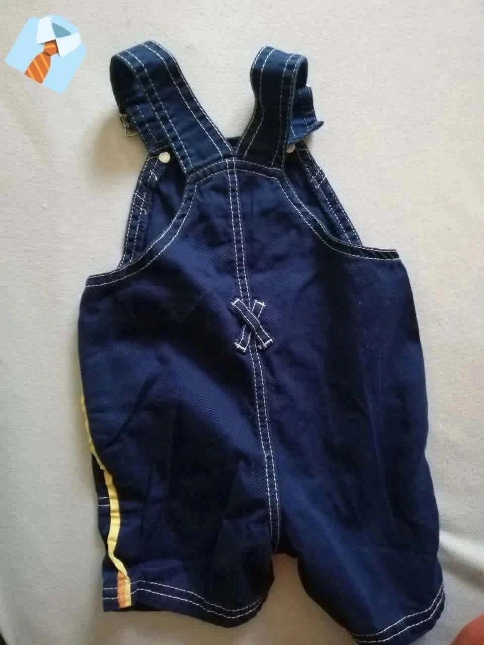 Macacão Azul Escuro e Laranja - Marca 5-5 - 6 Meses – photo 2